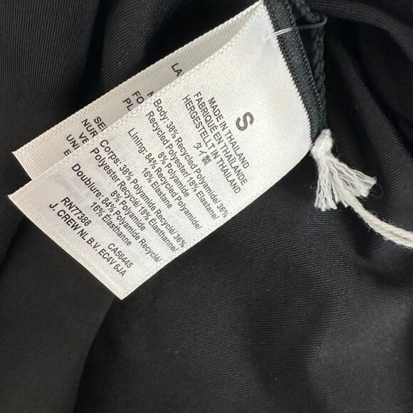 J.Crew Bikini Swimsuit Classic Sculpt Mira Hallie High Waist Set Black Small NWT - Picture 15 of 16